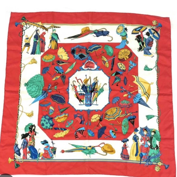 Hermes Ombrelles et parapluies Silk Scarf-Authentic - Picture 5 of 9